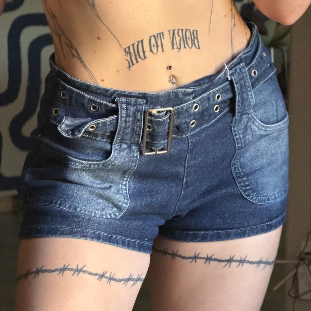 dELiA*s Blue Jean Shorts with Belt